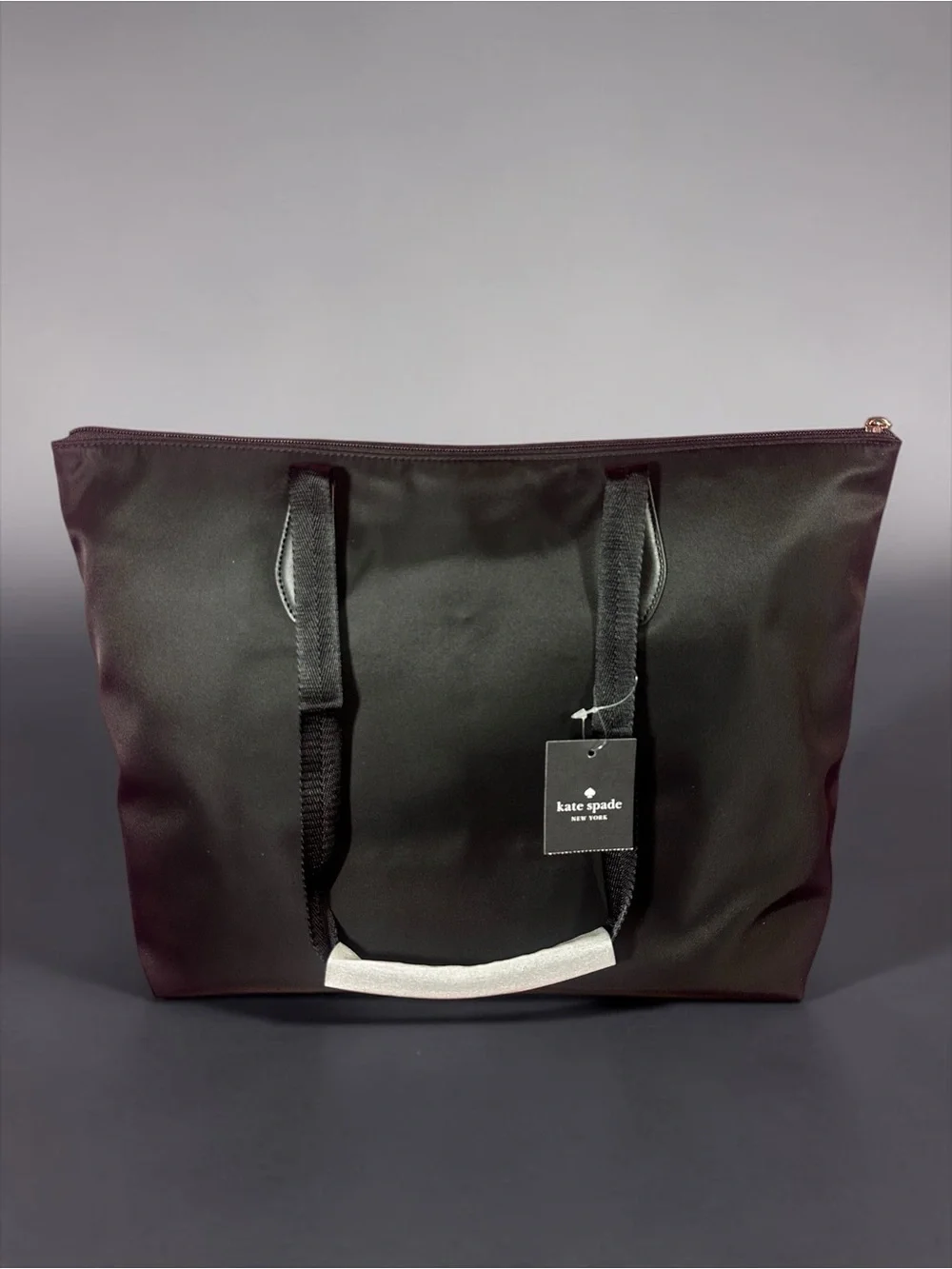 Kate Spade New York Mel Packable Tote Black Nylon Travel Bag & Pouch NWT